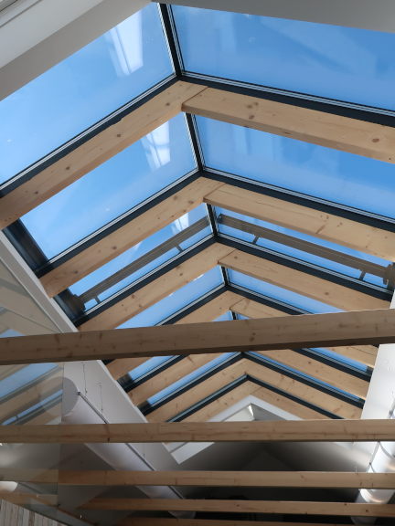 Glasdach für die Mitarbeiter